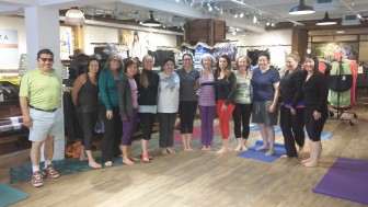 After a yoga class of women. We welcome men too!